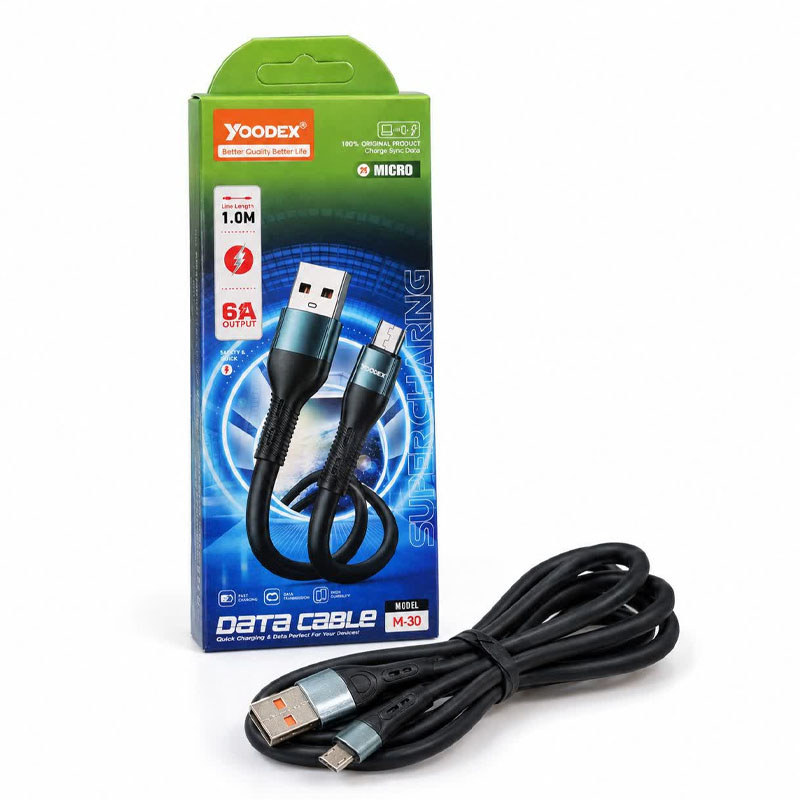 کابل شارژ میکرو YOODEX M-30 1M 6A