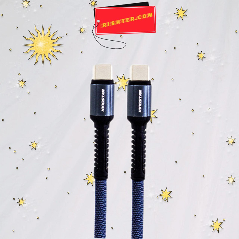 کابل تبدیل فست شارژ KingStar K39PD Type-C To Type-C 3A 1m
