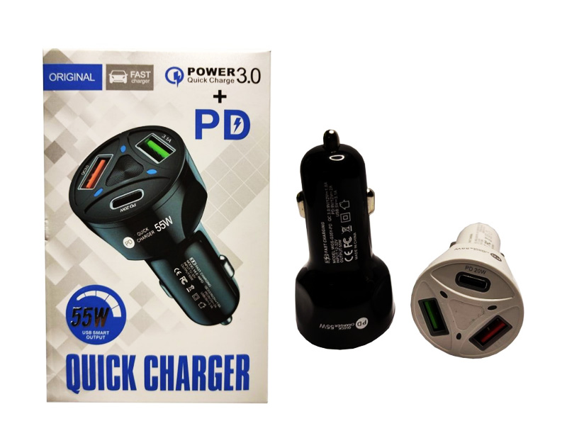 شارژر فندکی فست 55w PD