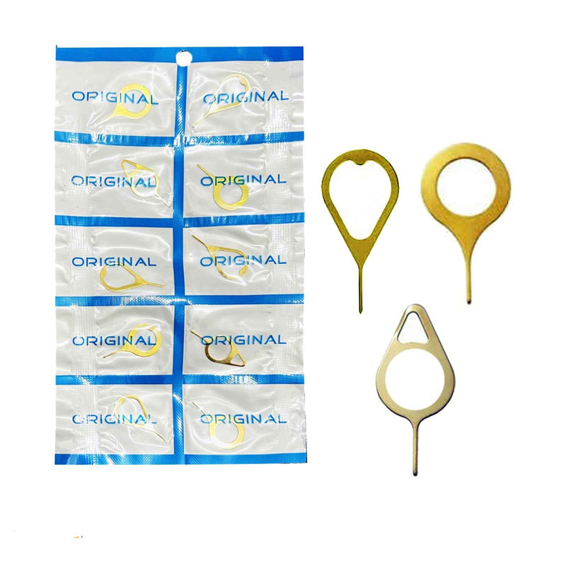 سوزن سیم کارت فلزی GOLD - بسته 10 عددی