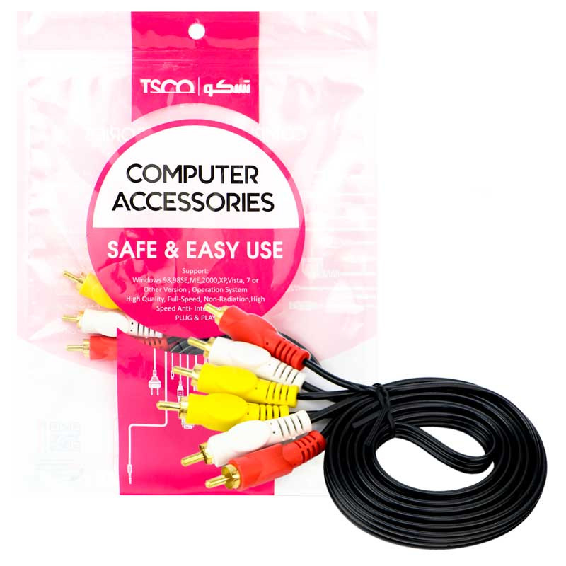 کابل ۳ به ۳ تصویر تسکو TSCO TC12 AV RCA