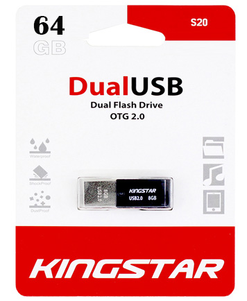 فلش مموری 64 گیگ کینگ استار مدل S20 Dual