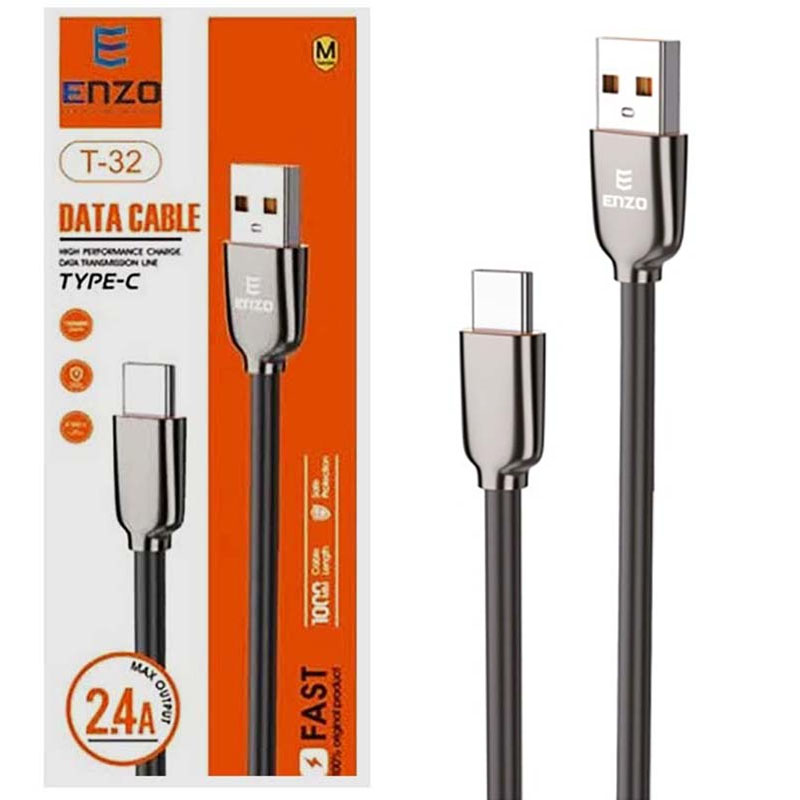 کابل شارژ TYPE C انزو ENZO T-32 1M 2.4A