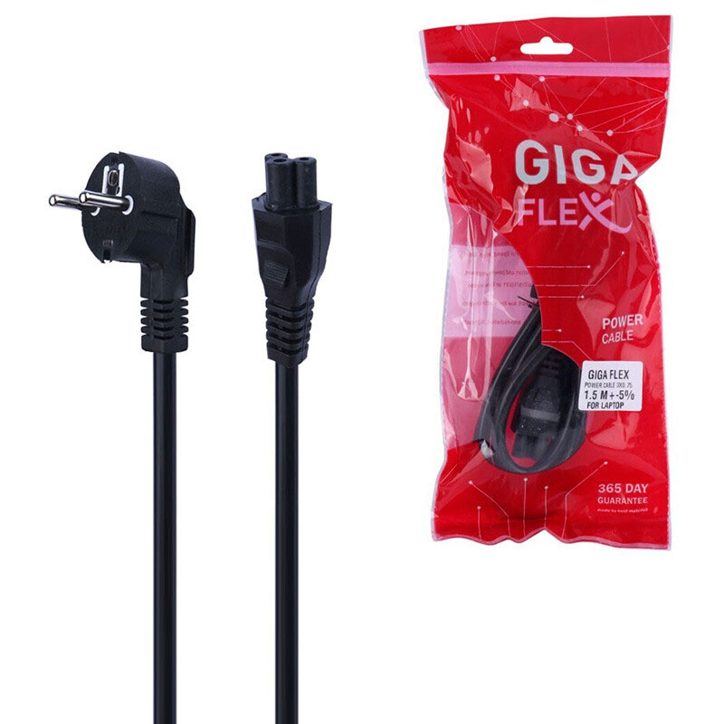 کابل برق لپ تاپ کامپیوتر GIGA FLEX 1.5M