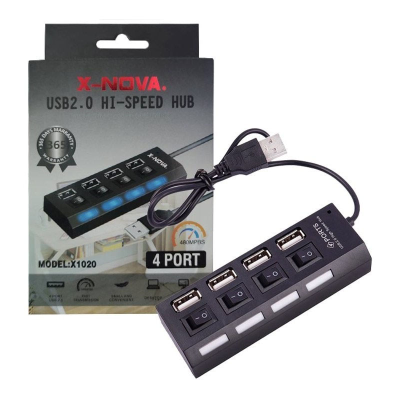 هاب 4 پورت X-NOVA X1020 - USB 2.0