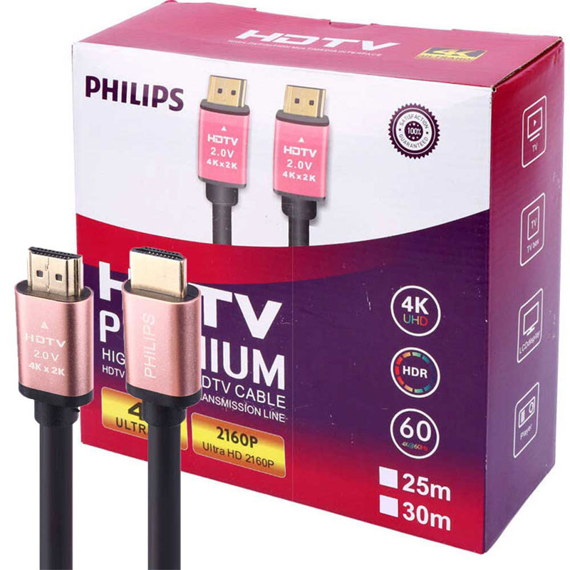 کابل HDMI فیلیپس HDMI PHILIPS 4K 5M - پک کارتونی
