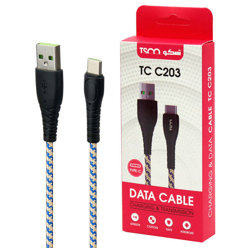 کابل شارژ TYPE C تسکو TSCO TC C203