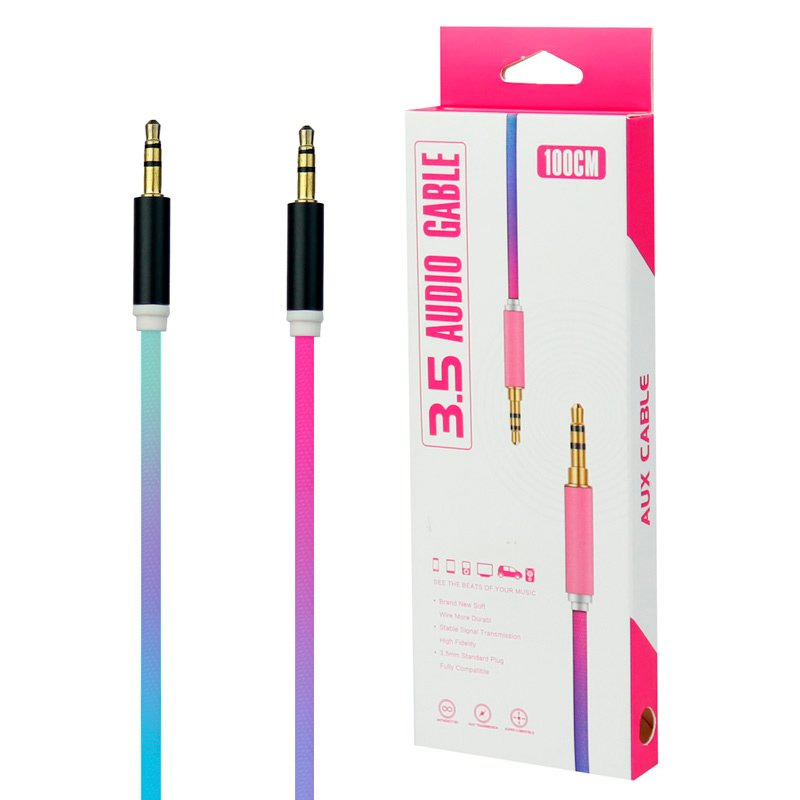 کابل صدا 1 به 1 AUX Audio Cable 1M - رنگی