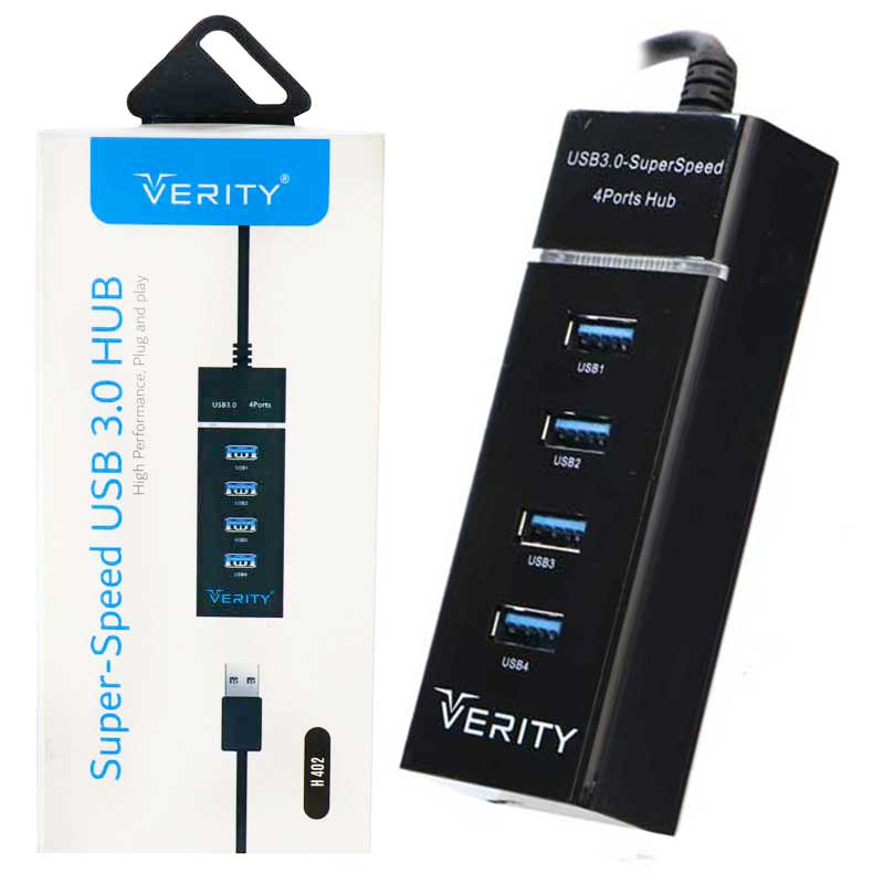 هاب 4 پورت VERITY H 402 USB 3.0