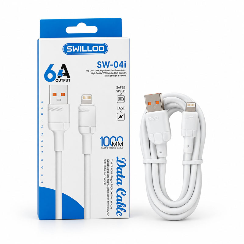 کابل شارژ آیفون SWILLOO SW-04I 1M 6A
