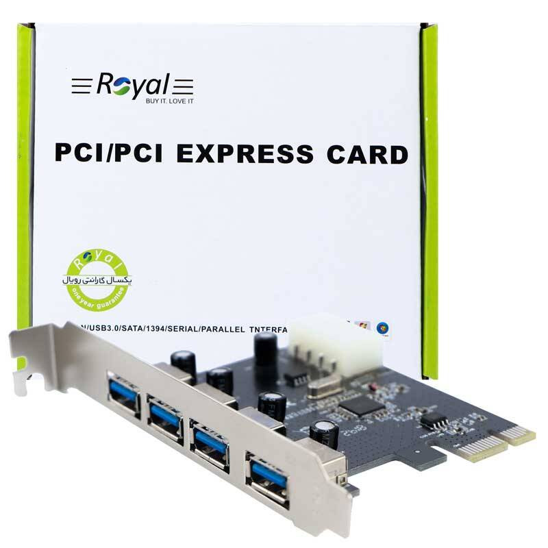 کارت اینترنال Royal RP-304 PCI USB3.0 4Port