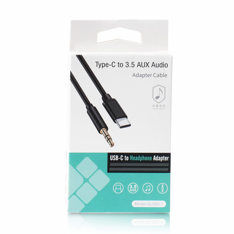کابل تبدیل TYPE-C به جک 3.5 میلی متری (TYPE-C TO 3.5 AUX GL090-1)