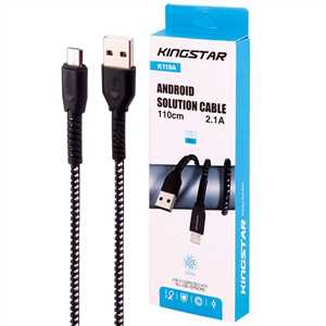کابل شارژ میکرو کینگ استار KINGSTAR K119A 1M 2.1A