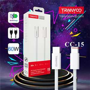 کابل TRANYOO CC-15 Type-C to Type-C 1M 60W