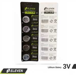 باتری سکه ای ELEVEN 2032 - پک 5 تایی