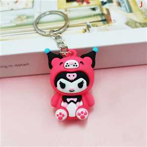 آویز و جاکلیدی کرومی قرمز سیلیکونی