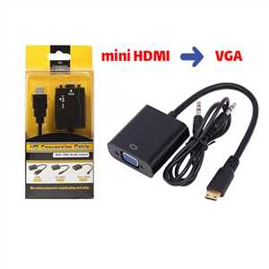 تبدیل MINI HDMI به VGA پک زرد (MINI HDMI TO VGA )