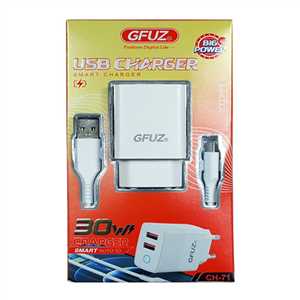  شارژر دیواری فست جیفیوز GFUZ GH-71 30W + کابل میکرو