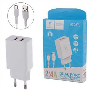 شارژر دلفین SKY DOLPHIN SC03T 12W + کابل TYPEC