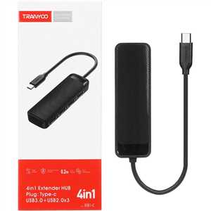 هاب 4 پورت ترانیو TRANYOO 4IN1 HB1-C TYPEC 3USB 2.0 + 1USB 3.0