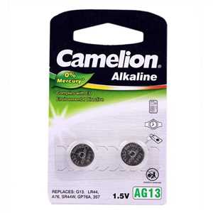 باتری سکه ای آلکالین Camelion Alkaline AG13 - پک 2 عددی