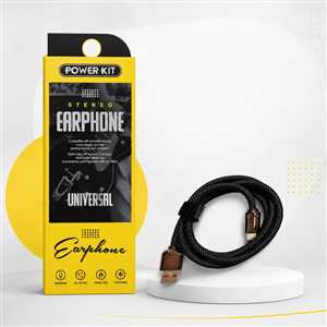 کابل شارژ TYPE C پاور کیت POWER KIT 1M 2.4A - سر فلزی