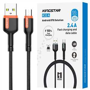 کابل شارژ میکرو کینگ استار KINGSTAR K32A 1M 2.4A