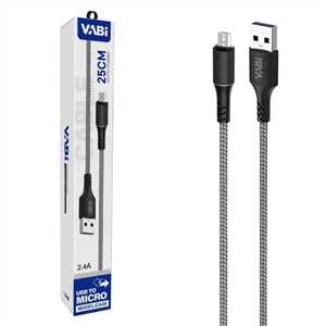 کابل شارژ میکرو VABI CA28 25CM پاوربانک