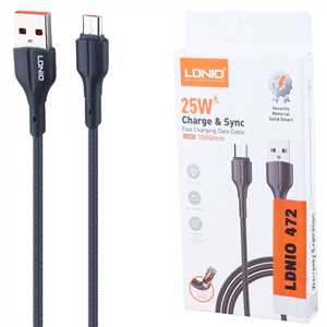 کابل شارژ میکرو الدینیو LDNIO LS851 1M 25W