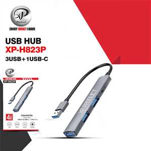 هاب 3 پورت XP-H823P TYPEC + USB