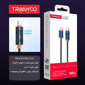 کابل TRANYOO CC-6 Type-C to Type-C 1.2M 100W