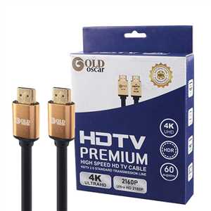 کابل HDMI گلد اسکار HDMI GOLD OSCAR 4K 3M - طلایی
