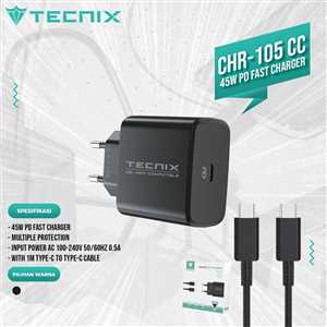 شارژر تکنیکس TECNIX CHR-105-CC 45W + کابل TYPEC