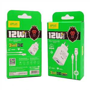 شارژر دیواری فست جیفیوز GFUZ GA-01 12W + کابل میکرو