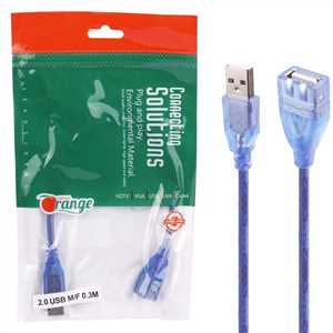 کابل افزایش USB اورنج شیلدار ORANGE USB CABLE 30CM