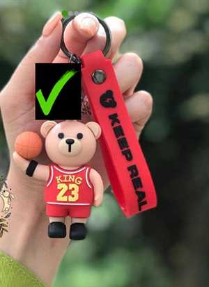 آویز و جاکلیدی خرس بسکتبالیست سیلیکونی
