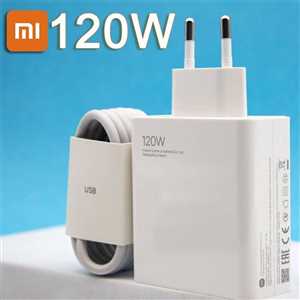 شارژر دیواری XIAOMI MI 120W + کابل TYPE C پک نقره ای