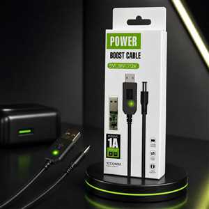 کابل تبدیل USB به DC (خروجی ۵ ولت به 12 ولت)