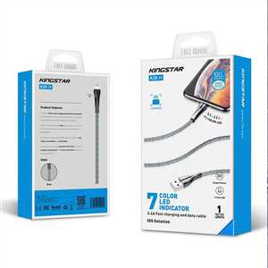 کابل شارژ آیفون کینگ استار KINGSTAR K28I 1M 2.4A