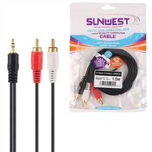 کابل 1 به 2 صدا سان وست Sunwest  AUDIO CABLE 1*2 1.5M