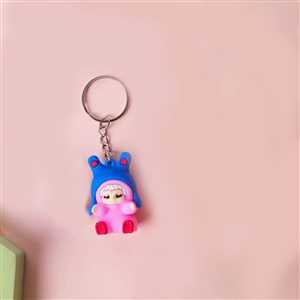 آویز و جاکلیدی نوزاد صورتی سیلیکونی