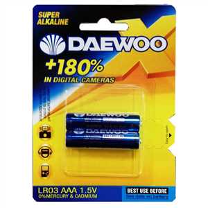 باتری نیم قلم DAEWOO SUPER ALKALINE