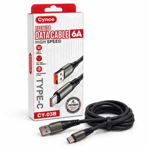 کابل شارژ TYPE C مدل CYNCO CY-03B 1M 6A