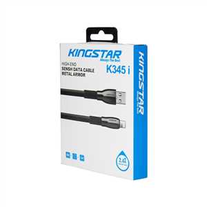 کابل شارژ آیفون کینگ استار KINGSTAR K345I 1M 2.4A