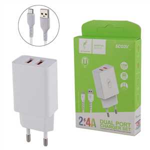 شارژر دلفین SKY DOLPHIN SC03V 12W + کابل میکرو