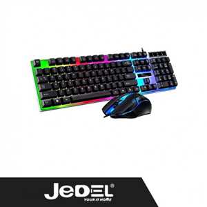 کیبرد و موس سیم دار گیمینگ +JEDEL GK100