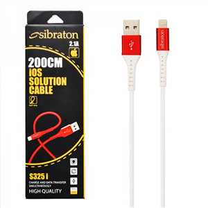 کابل شارژ آیفون سیبراتون SIBRATON S325I 2M 2.1A - مشکی