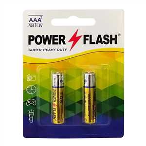 باتری نیم قلم POWER FLASH SUPER HEAVY DUTY