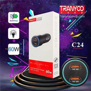 شارژر فندکی فست ترانیو TRANYOO T-C24 60W