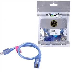 کابل تبدیل ذوزنقه به مادگی USB رویال ROYAL 15CM